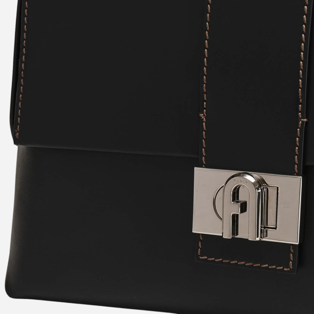Сумка жіноча з натуральної шкіри середня Furla Charlotte M WB00472AX0733O60001003 Чорна (800070266317) - зображення 4