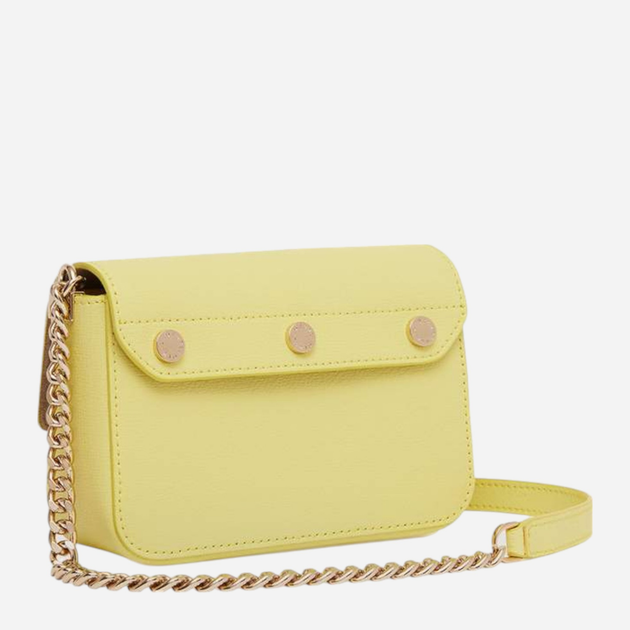 Сумка крос-боді через плече жіноча з натуральної шкіри маленька Furla Metropolis Mini WB00789AX07321832S10 Жовта (800070299537) - зображення 2