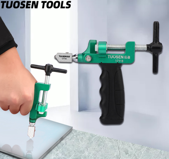 Масляний склоріз Tuosen Tools 17118 2 в 1 для різання скла та плитки - Фото 2 Масляний склоріз Tuosen Tools 17118 2 в 1 для різання скла та плитки - зображення 2