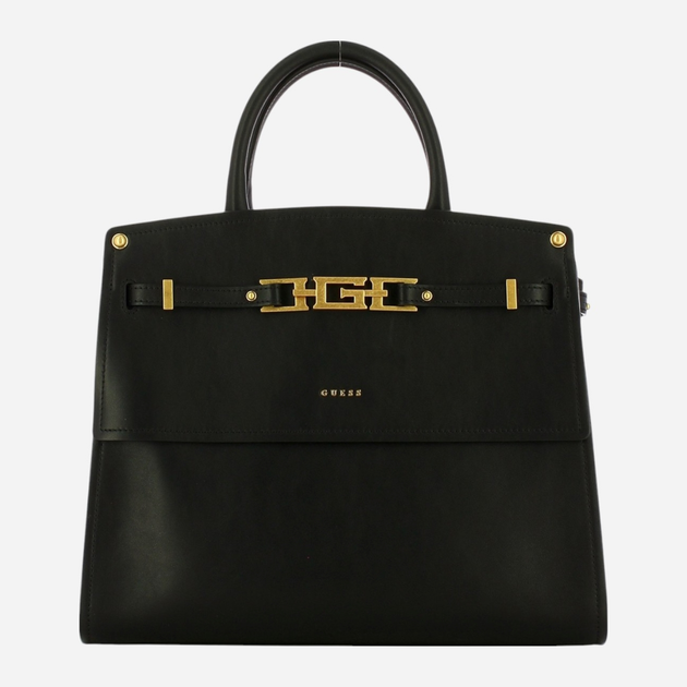 Сумка шопер жіноча з натуральної шкіри Guess Cristina HWCRCAL2206-BLA Чорна (800070289888) - зображення 1