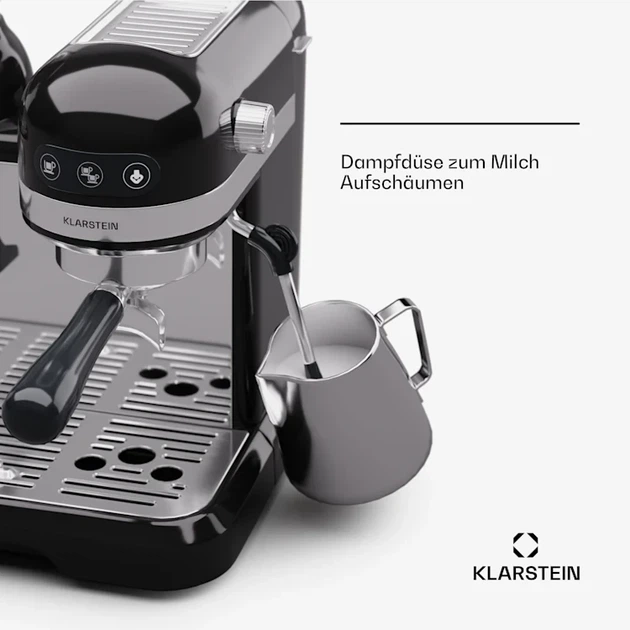 Кофемашина эспрессо-машина Klarstein Bella Café с кофемолкой черный цвет (10045450) - изображение 2