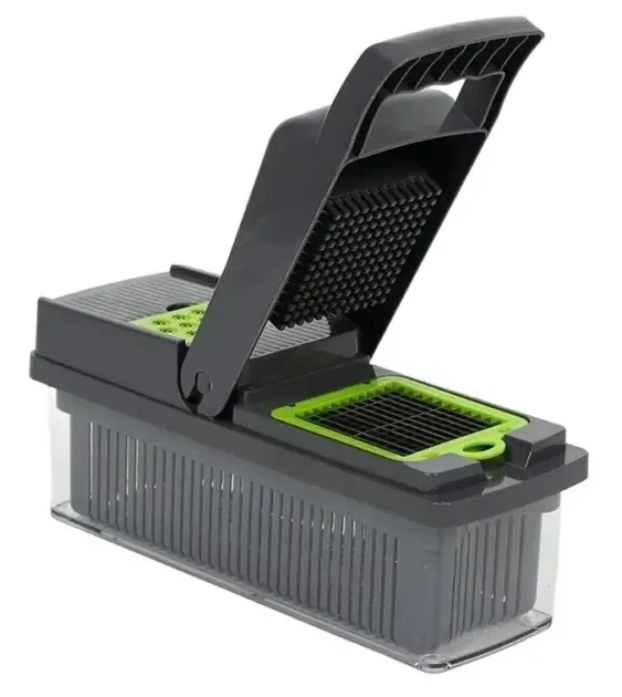 Многофункциональная овощерезка с сменными насадками 14в1 Vegetable Salad Cutter Терка для овощей с контейнером - Фото 7 Многофункциональная овощерезка с сменными насадками 14в1 Vegetable Salad Cutter Терка для овощей с контейнером - изображение 7