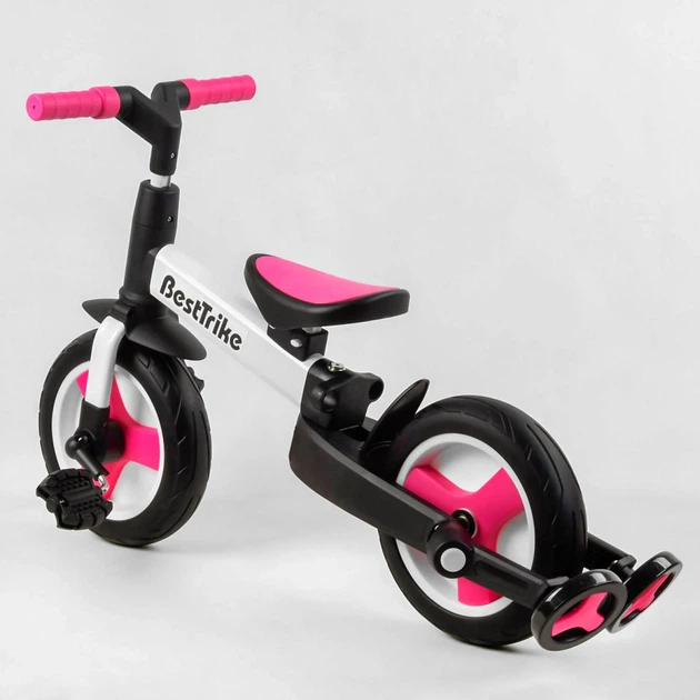 Велосипед-трансформер Best Trike 55475 (1) колеса PU 10'', родительская ручка, съемные педали - Фото 6 Велосипед-трансформер Best Trike 55475 (1) колеса PU 10'', родительская ручка, съемные педали - изображение 6