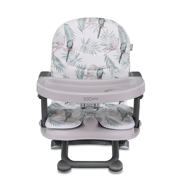 Детский стульчик для кормления 2 в 1 пластиковый (с 6 месяцев) Ego Plus Grey Parrots Leather Lorelli cерый - изображение 3