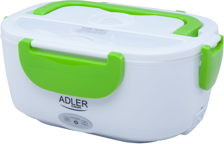 Ланч-бокс з підігрівом Adler біло-зелений 1 л (5908256838697) - зображення 4
