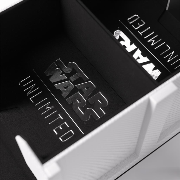 Преміальний футляр Gamegenic Star Wars Unlimited для 2 колод карт White/Black (4251715413876) - зображення 6