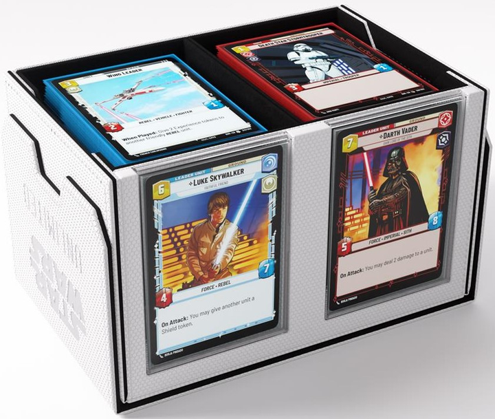 Преміальний футляр Gamegenic Star Wars Unlimited для 2 колод карт White/Black (4251715413876) - зображення 12