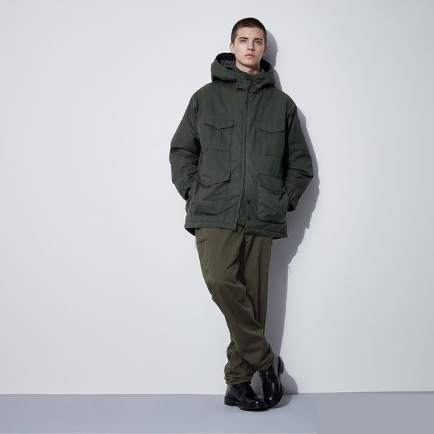 Парка Uniqlo розмір XS оливкова (467596) - зображення 2