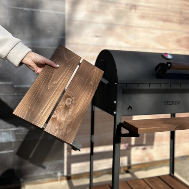 Мангал-гриль барбекю Vesuvi BBQ Wood 800 на 13 шампурів (m-Wood800) - зображення 6