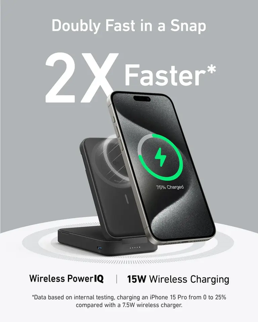 Магнітна батарея Anker MagGo Power Bank 6600 mAh для iPhone Black (2000151) - зображення 4