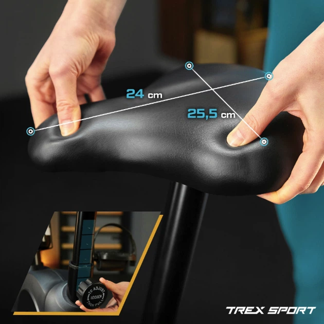 Велотренажер магнітний Trex Sport TX-350MB RIZE сірий - изображение 7