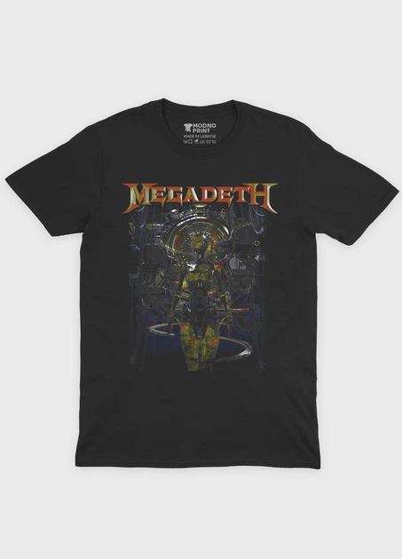 Чоловіча футболка MODNO з рок принтом "Megadeth" XL Чорний (TS001-004-2-687-F-BL-M) - Фото 1 Чоловіча футболка MODNO з рок принтом "Megadeth" XL Чорний (TS001-004-2-687-F-BL-M) - зображення 1