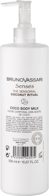 Mleczko do ciała Bruno Vassari Senses Coconut Oil 500 ml (8432666023574) - obraz 1