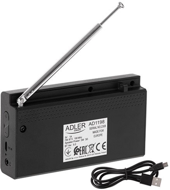 Odbiornik radiowy Adler Radio AD 1198 (5905575902009) - obraz 6