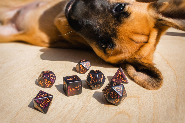 Zestaw kości Q-Workshop Dogs Dice Set Luna (5907699496815) - obraz 2