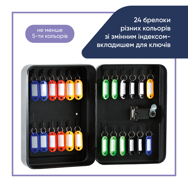 Бокс для ключей Buromax с брелоками 24 шт (BM.0410) - изображение 5