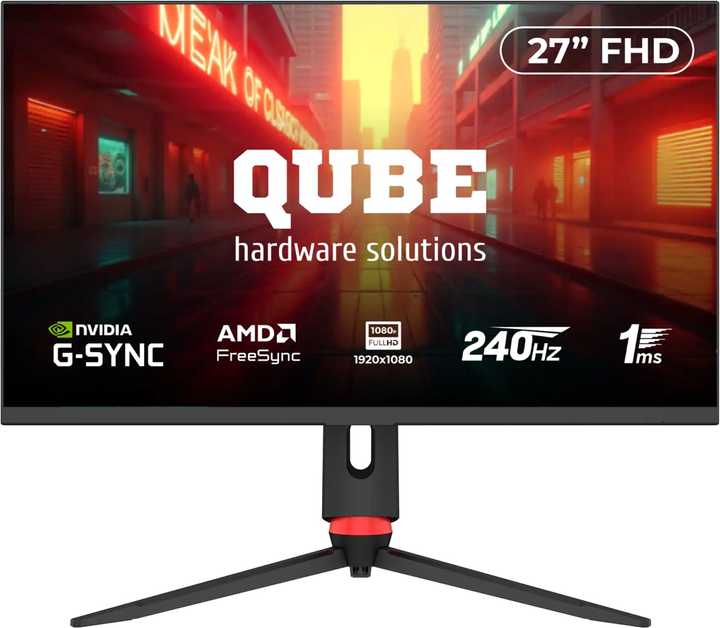 Монитор 27" QUBE G27F240 -- Full HD IPS / 240Гц / 8-Bit / HDR / sRGB 99 ...