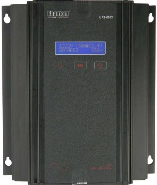 ДБЖ PHANTOM UPS-0512 (500 Вт, 12В) ДБЖ, джерело безперебійного живлення - зображення 2