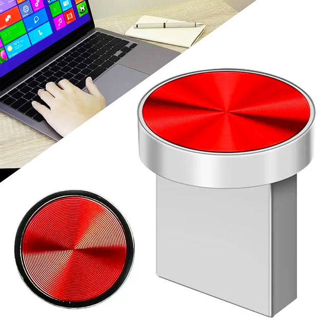 Флешка міні кнопка 64GB, USB 2,0 / Металева для ноутбука / Флеш накопичувач Jaster (L) - изображение 2