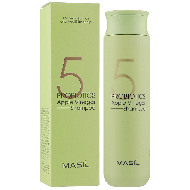 Безсульфатний шампунь з проботиками та яблучним оцтом Masil 5 Probiotics Apple Vinegar Shampoo 300ml - Фото 1 Безсульфатний шампунь з проботиками та яблучним оцтом Masil 5 Probiotics Apple Vinegar Shampoo 300ml - изображение 1