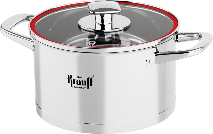 Каструля Krauff Prime Сhef зі скляною кришкою 22 см 4.7 л (26-238-070) - зображення 1