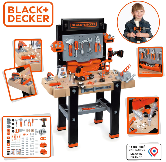 Zestaw zabawek Smoby Black & Decker Warsztat Bricolo Ultimate (3032163607304) - obraz 4