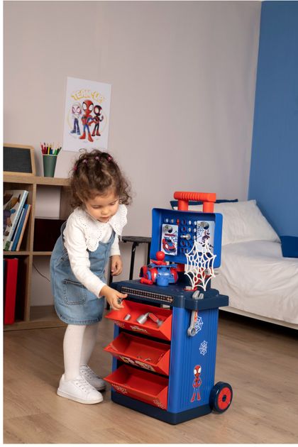 Zestaw zabawek Smoby Warsztat Spidey Trolley z narzędziami (3032163602149) - obraz 6