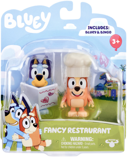 Zestaw figurek Bluey Fancy Restaurant: Bluey & Bingo (630996130452) - obraz 1