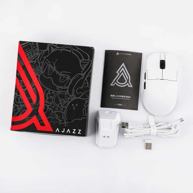 Ігрова бездротова миша Ajazz AJ159P White - Фото 4 Ігрова бездротова миша Ajazz AJ159P White - зображення 4