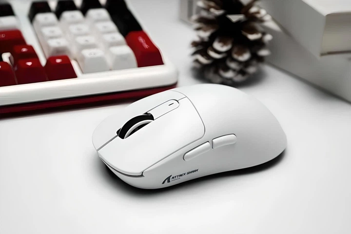 Игровая беспроводная мышь Attack Shark X6 White - Фото 5 Игровая беспроводная мышь Attack Shark X6 White - изображение 5