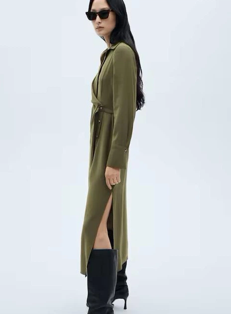 Сукня жіноча MANGO 77079070 Зелений XS KL0426 - Фото 3 Сукня жіноча MANGO 77079070 Зелений XS KL0426 - зображення 3