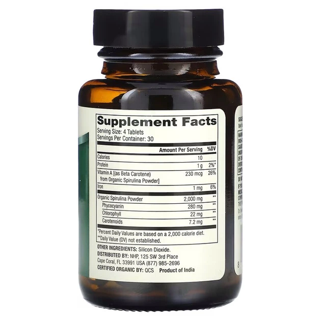Спіруліна Dr. Mercola Organic Spirulina, 120 таблеток - зображення 2