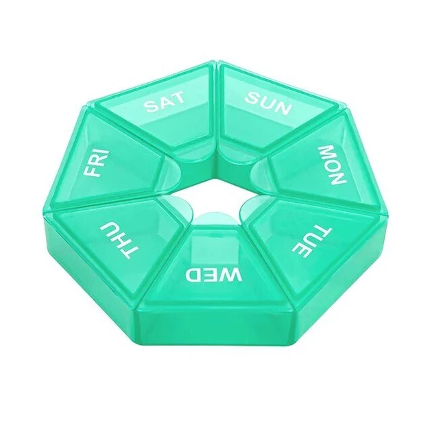 Таблетница Semi 7Days Mini Pill Box, Teal - Фото 1 Таблетница Semi 7Days Mini Pill Box, Teal - изображение 1