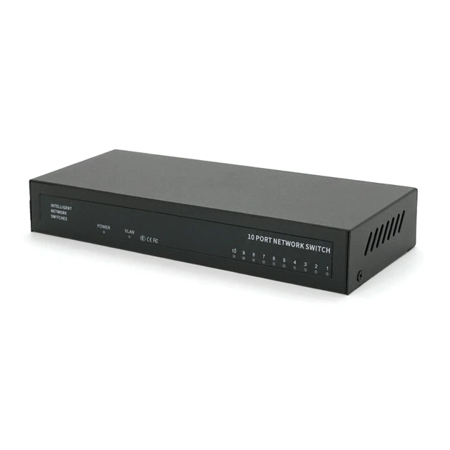 POE-коммутатор Merlion 8 портов PoE 10/100 2 RJ45 Uplink внешний БП 52V 1.85A для видеонаблюдения - Фото 3 POE-коммутатор Merlion 8 портов PoE 10/100 2 RJ45 Uplink внешний БП 52V 1.85A для видеонаблюдения - изображение 3