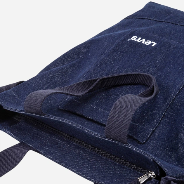 Сумка шоппер мужская тканевая Levi's 963327627 Синяя (1159825096) - изображение 4