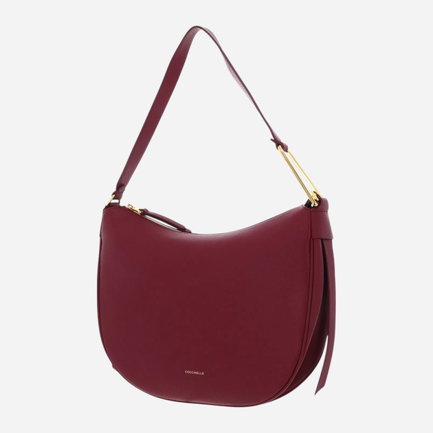 Torebka hobo damska skórzana Coccinelle E1NE0130201-R77 Bordowa - obraz 3