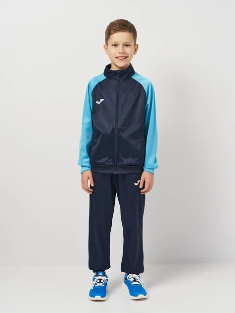 Подростковый спортивный костюм (толстовка + штаны) для мальчика Joma Academy IV 101966.342 141-152 см (2XS) Темно-синий/Бирюзовый (8424309451141) - Фото 1 Подростковый спортивный костюм (толстовка + штаны) для мальчика Joma Academy IV 101966.342 141-152 см (2XS) Темно-синий/Бирюзовый (8424309451141) - изображение 1
