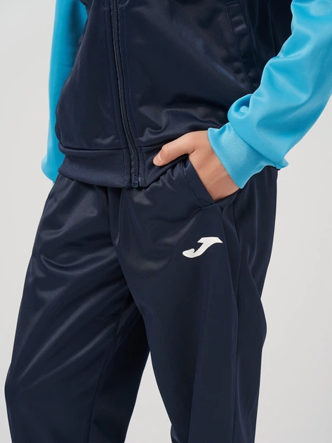 Подростковый спортивный костюм (толстовка + штаны) для мальчика Joma Academy IV 101966.342 141-152 см (2XS) Темно-синий/Бирюзовый (8424309451141) - Фото 7 Подростковый спортивный костюм (толстовка + штаны) для мальчика Joma Academy IV 101966.342 141-152 см (2XS) Темно-синий/Бирюзовый (8424309451141) - изображение 7