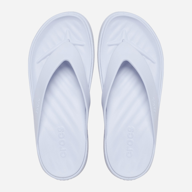 Klapki japonki damskie basenowe Crocs Getaway Flip 209589-5AF 37-38 (M5/W7) 23 cm Jasnoniebieskie - obraz 3