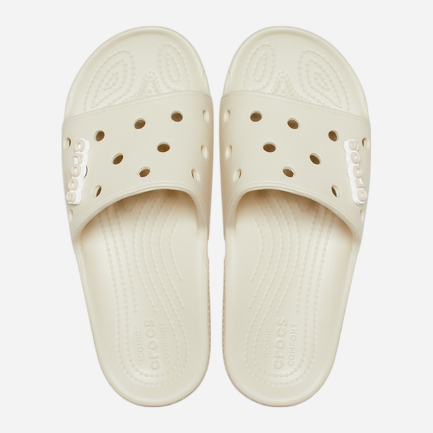 Жіночі шльопанці для пляжу Crocs Classic Slide 206121-2Y2 38-39 (M6/W8) 24 см Бежеві (191448961609) - зображення 6