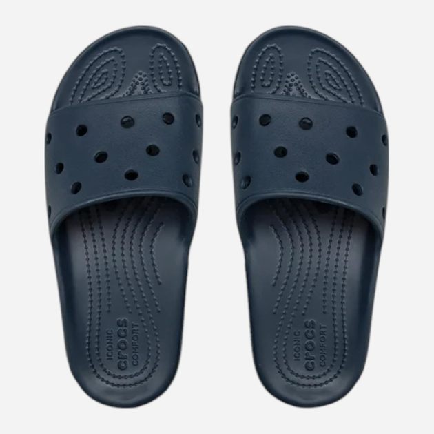 Klapki damskie basenowe Crocs Classic Slide 206121-NAV 36-37 (M4/W6) 22 cm Granatowe - obraz 6