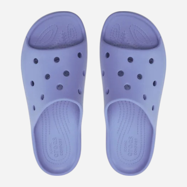 Klapki damskie basenowe Crocs Classic Platform Slide 208180-4ON 42-43 (M9/W11) 27 cm Niebieskie - obraz 4