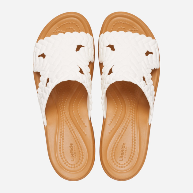 Жіночі мюлі Crocs Brooklyn Woven Heel 209979-0WV 41-42 (M8/W10) 26 см Молочні (196265723089) - зображення 3