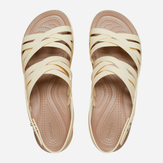Жіночі сандалії Crocs Brooklyn Strappy Low 206751-2Y2 41-42 (M8/W10) 26 см Бежеві (196265212880) - зображення 4