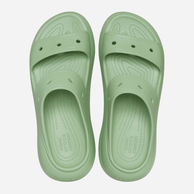 Klapki damskie na platformie Crocs Classic Crush 207670-374 41-42 (M8/W10) 26 cm Zielone - obraz 3