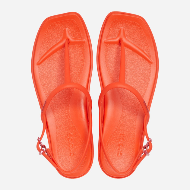 Sandały damskie japonki Crocs Maimi Thong Flip 209793-84J 38-39 (M6/W8) 24 cm Czerwone - obraz 3