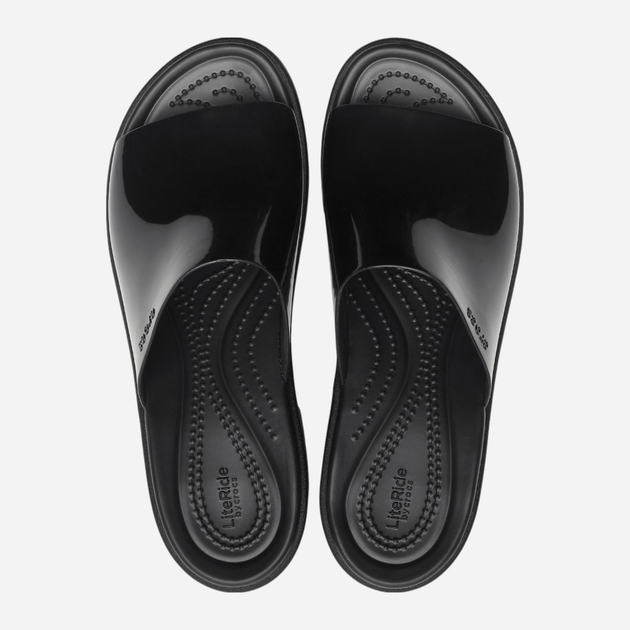 Жіночі мюлі Crocs Brooklyn Slide High Shine Heel 209709-001 38-39 (M6/W8) 24 см Чорні (196265555987) - зображення 3