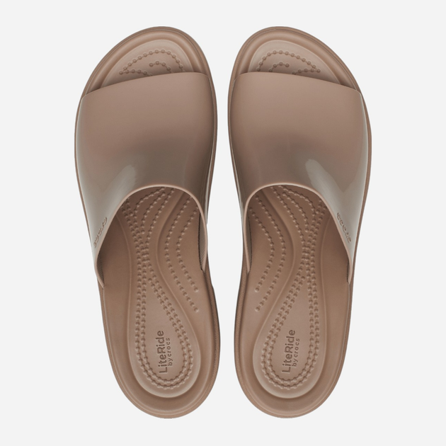 Klapki mule damskie na obcasie Crocs Brooklyn Slide High Shine Heel 209709-2Q9 42-43 (M9/W11) 27 cm Jasnobrązowe - obraz 3