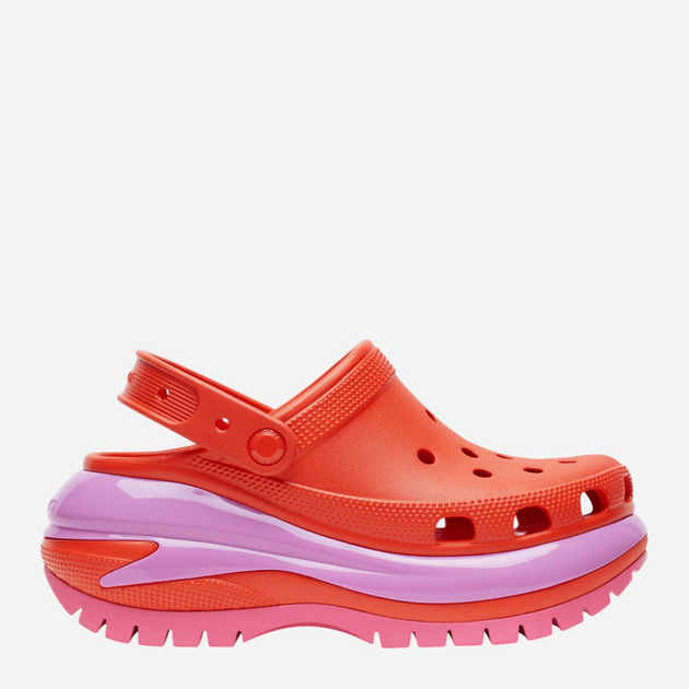 Chodaki damskie na platformie Crocs Mega Crush 207988-84J 38-39 (M6/W8) 24 cm Czerwone - obraz 1