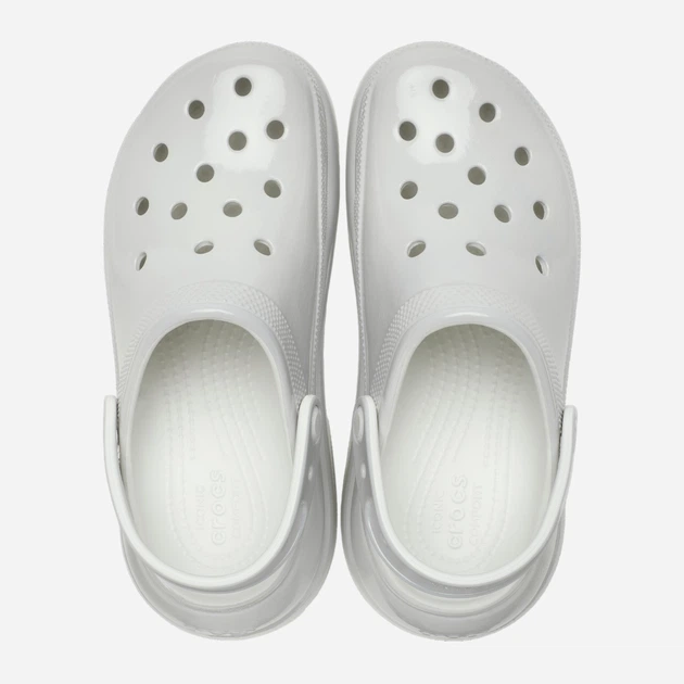Chodaki damskie na platformie Crocs Crush High Shine Clog 209285-1FT 39-40 (M7/W9) 25 cm Jasnoszare - obraz 3